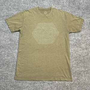 Wohven Shirt Mens Small Green Topographic Map Graphic Tee Outdoor Hiking